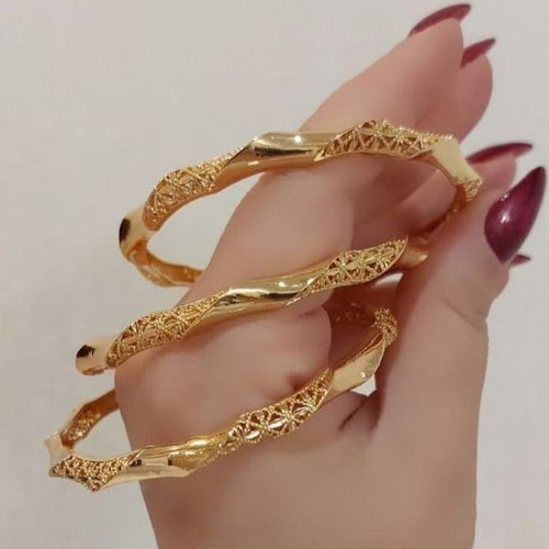 النگواماراتی فیوژن زنانه طرح جدیدطلا رنگ ثابت