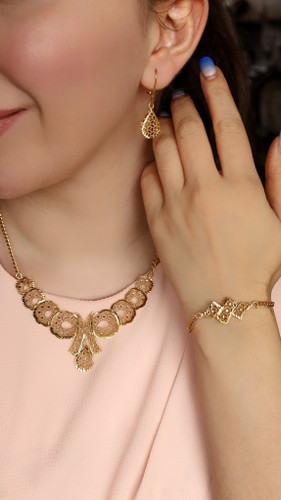 سرویس مجلسی طلایی طرح طلا با آبکاری