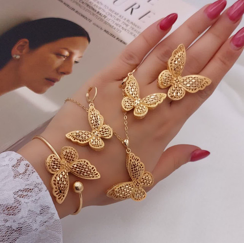 سرویس کامل پروانه طلایی با آبکاری طلا ۲۴