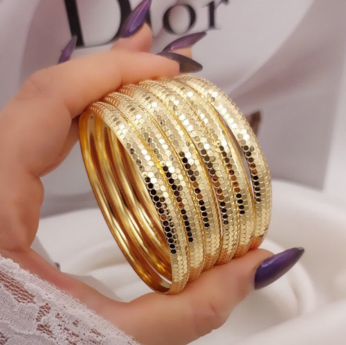 النگو پوست ماری طلاروس اصل طرح جدید طلا رنگ ثابت دائم