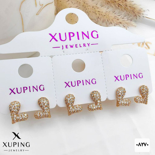 گوشواره میخی قلبی کوچک طرح جدید کاملامشابه طلا،آبکاری طلا ۱۸عیار،برندمعتبرژوپینگ