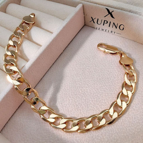 دستبند کارتیه طلایی پهن طرح طلا ژوپینگ.آبکاری طلا ۱۸عیار