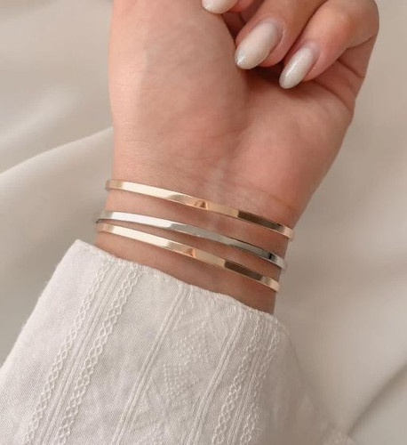 النگوآینه ای جدید و ترندِترکیبی،طلایی ونقره ای؛پک ۳ عددی برندمعتبر Ysx