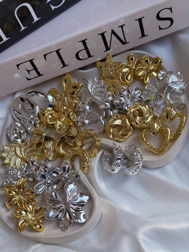 گوشواره میخی جدید ترند،رنگ ثابت آبکاری