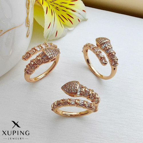 انگشترماری بولگاری لوکس زنانه کپی طلا ژوپینگ رنگثابت آبکاری طلا۱۸عیار