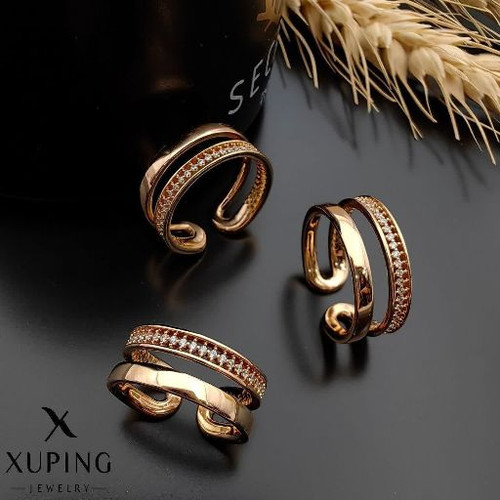 انگشتر حلقه نامزدی جدید ژوپینگ طرح طلا رنگثابت آبکاری طلا۱۸عیار