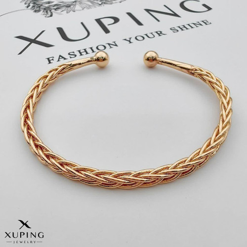 دستبندبنگل بافت اسپرت جدیدطرح طلا ژوپینگ رنگثابت آبکاری