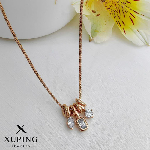 گردنبند مینیمال جدیدطرح طلا ژوپینگ رنگثابت آبکاری طلا۱۸عیار