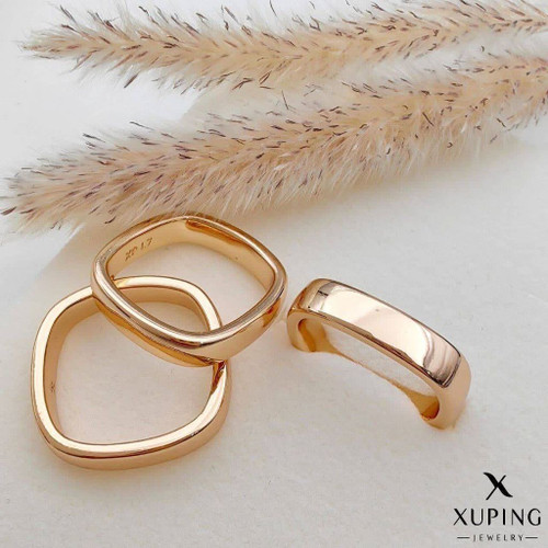 انگشترحلقه مربعی جدیدطرح طلا ژوپینگ رنگثابت آبکاری طلا۱۸عیار